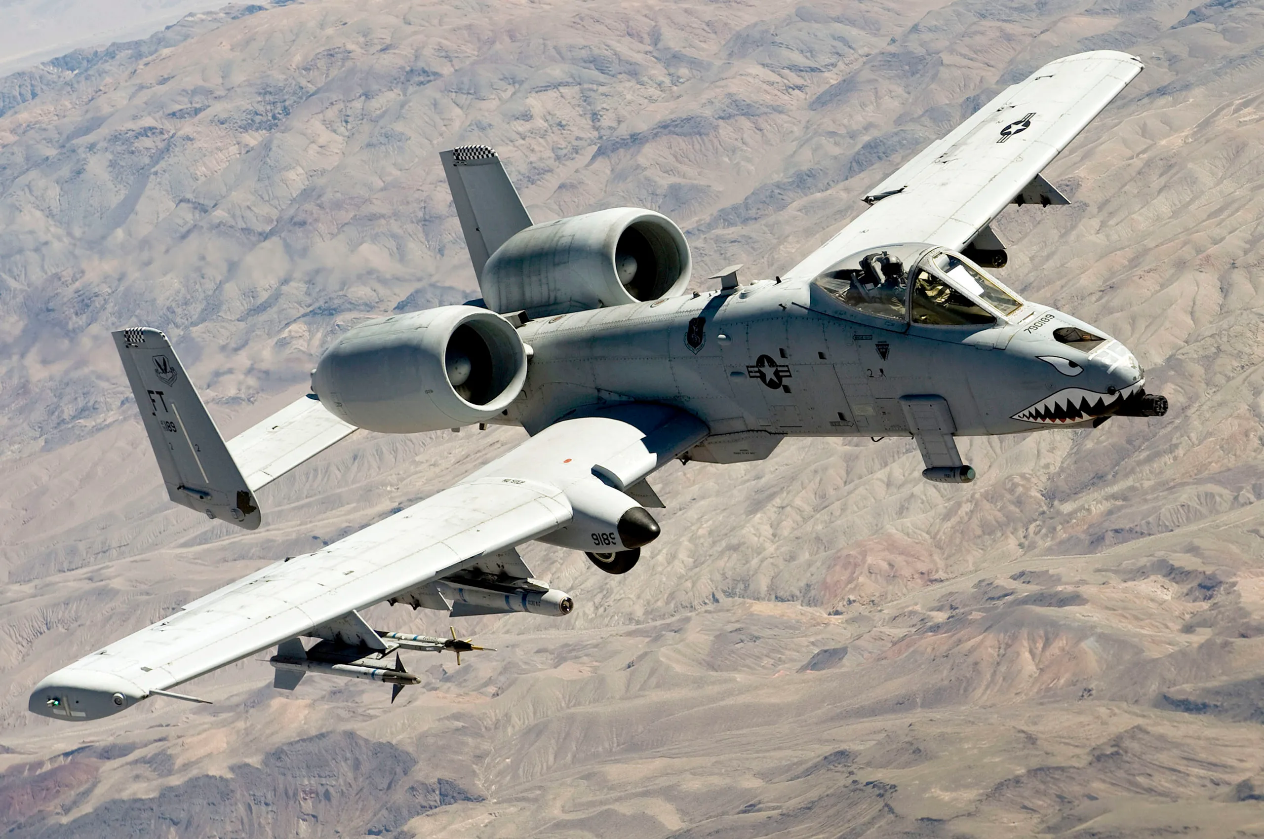 Ett A-10 Thunderbolt II-flygplan i luften